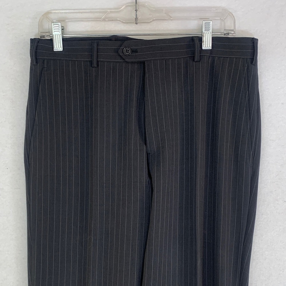Armani Collezioni Suit Men 40R Grey Pinstripe Wool Blend Two Button Jacket - Picture 9 of 13